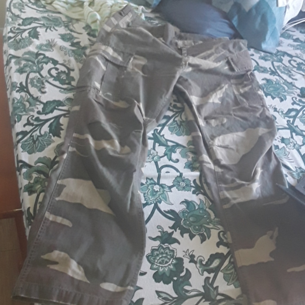 Blue notes army bell bottoms pants